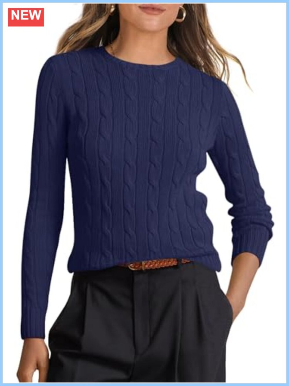 Cable Knit Long Sleeve Pullover Sweater